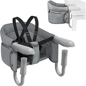 NAIZY Seggiolino da Tavolo per Bambini Pieghevole 30x24x31 cm Manico Antiscivolo Borse Portaoggetti Fino a 15 kg - Da 6 a 36 Mesi