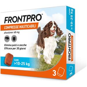 Frontline Frontpro Compresse Masticabili per Cani - Confezione da 3 compresse - cani da 10 a 25 kg