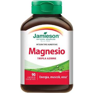 Jamieson Magnesio Tripla Azione - Integratore Alimentare 90 Compresse per Energia e Funzione Muscolare