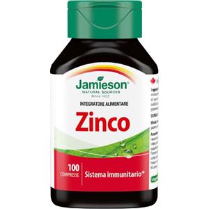 Jamieson Zinco - Integratore Alimentare per Sistema Immunitario e Benessere di Pelle, Unghie e Capelli - 100 Compresse