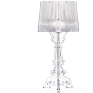KARTELL Lampada da Tavolo Bourgie Dimmerabile - Design Barocco in Plastica Trasparente