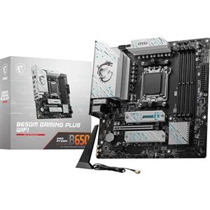 MSI B650M GAMING PLUS WIFI Scheda Madre, mATX - Supporta AMD Ryzen 7000 Series, AM5 - DDR5 Memory Boost 7800+ MHz/OC, PCIe 4.0 x16, M.2 Gen4, Wi-Fi 6E