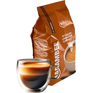 La Capsuleria Caffè INTENSO - gusto intenso (96 Capsule) compatibili con Caffitaly, 8 confezioni x 12 Capsule