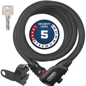 ABUS Phantom 8950/180 KF - Set di serrature per bicicletta con staffa KF per il bullone del morsetto della sella della bicicletta - 12/15 mm - Livello di sicurezza 5 - Nero