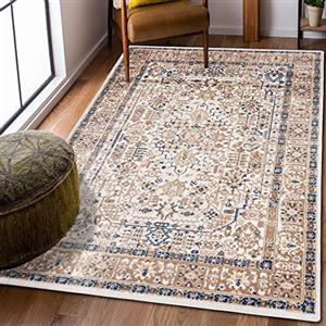 Carpeto Rugs Mazovia Tappeto Salotto Moderno Orientale e Vintage Pelo Corto - Tappeti Soggiorno Turchi Originali - Tappeti Camera da Letto - Tappeti Salotto Grandi Dimensioni - Beige 80x150 cm