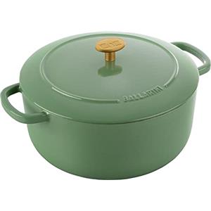 BALLARINI Bellamonte - Casseruola in ghisa smaltata, rotonda, 26 cm, 5,5 l, colore: verde