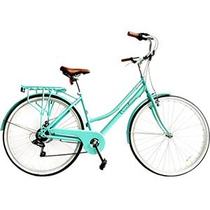 Versiliana Biciclette Vintage - City Bike - Resistene - Pratica - Comoda - Perfetta per moversi in città (DONNA 26, PASTEL LIGHT BLUE)