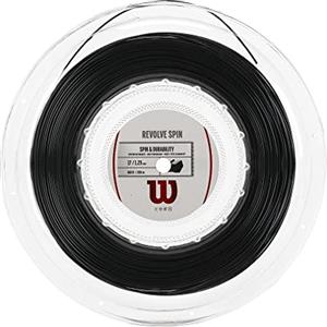 Wilson WRZ908100 Corda da Tennis Revolve Spin, Bobina 200 m, Unisex, Nero, 1.25 mm