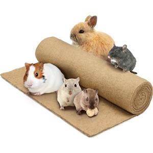 La Cordeline Tappeto Lettiera Canapa Naturale 40 x 100 cm Qualità Premium - Fondo gabbia per roditori, conigli, criceti..