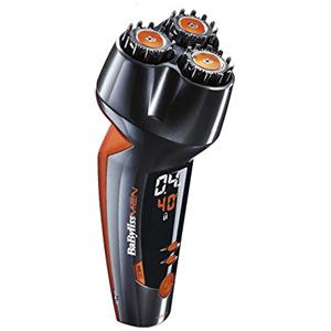 BaByliss For Men SH105E Regolabarba DigitaleLe Designer con Testine Rotanti, Lame in Titanio, 3 Anni Garanzia, ca/batteria, bianco