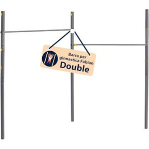 HUDORA Sbarra per trazioni Fabian Standard/Pro - Sbarra singola/doppia per bambini e adulti - Sbarra da ginnastica regolabile su 4 altezze - Sbarra fitness robusta da esterno fino a 100kg