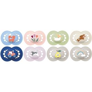 MAM Ciuccio Original, Bambino 6+ Mesi, Set di 2 ciucci, Colori Casuali