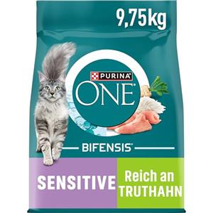 PURINA ONE Bifensis Sensitive Crocchette per Gatti Adulti con Tacchino e Riso Sacco da 9.75kg
