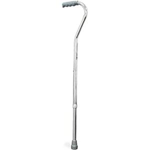 QUIRUMED Bastone da passeggio con stampella. Alluminio, regolabile in altezza, ortopedico, leggero, impugnatura ergonomica, colore grigio, per anziani, puntale antiscivolo