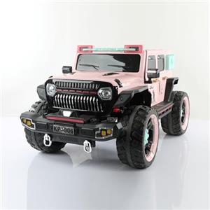 FP-TECH AUTO ELETTRICA PER BAMBINI MACCHINA SUV JEEP 2 POSTI 4WD 12V CON TELECOMANDO USB MP3 (Rosa)