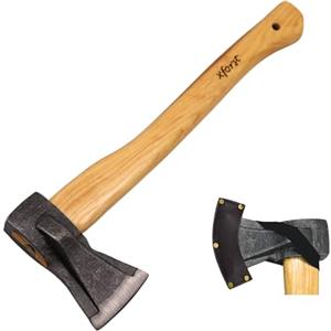 Xforst Ascia Xforst X-AG2, accetta in acciaio al carbonio forgiato. Ascia da spacco, ascia forestale con manico in legno di frassino, lunghezza 45 cm, peso 1,3 kg