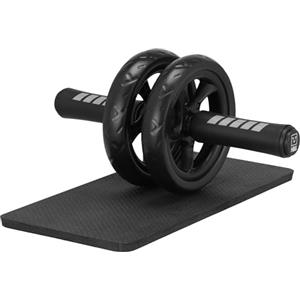 H&S Ruota per Addominali - Rullo con 2 Ruote e Tappetino per Ginocchia - Ab Roller per Addominali Scolpiti - Attrezzi Palestra per Casa - Attrezzo Fitness - Accessori per Sportivi
