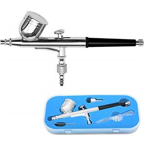 Awsuc Aerografo Doppia Azione gravità Alimentare 0,3mm ugelli Pistola Aerografo Set per Verniciatura Tatuaggi Nail Art Trucco Make up Spray Modellismo Pasticceria …