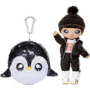 Na! Na! Na! Surprise Bambolotto alla moda 2 in 1 ANDRE AVALANCHE, Borsa con pompon, Bambolotto con vestiti e accessori, Serie Sparkle, Età: 5+ anni