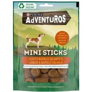 Purina Adventuros Mini Sticks Bufalo Selvatico - Snack per Cani 90 gr, Ruvidi e Soffici