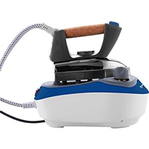 BEHOME Ferro da Stiro con Caldaia a Pressione Piastra in Alluminio Vapore continuo | Serbatoio 850ml Potenza 2300W | Doppio Tasto di accensione Tappo di Sicurezza Blue