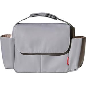 Hiseng Borsa Organizer per Passeggino, Universale Impermeabile Borsa Passeggino Organizer, Tracolla, Grande Capacità, Scomparti Multipli, Borsa Fasciatoio per Carrozzina (Grigio,36x17x12cm)