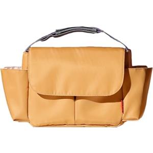 Hiseng Borsa Organizer per Passeggino, Universale Impermeabile Borsa Passeggino Organizer, Tracolla, Grande Capacità, Scomparti Multipli, Borsa Fasciatoio per Carrozzina (Giallo,36x17x12cm)