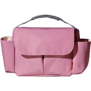 Hiseng Borsa Organizer per Passeggino, Universale Impermeabile Borsa Passeggino Organizer, Tracolla, Grande Capacità, Scomparti Multipli, Borsa Fasciatoio per Carrozzina (Viola,36x17x12cm)