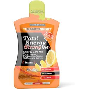 Named Sport Total Energy Strong Gel Limone 40 ml - Gel Energetico con Caffeina, Taurina e Guaranà