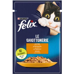 Felix Le Ghiottonerie Pollo in Gelatina - Cibo Umido per Gatti da 85g con Teneri Bocconcini