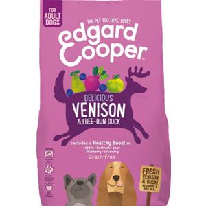 Edgard & Cooper Crocchette per Cani Adulto con Carne Fresca di Cervo e Anatra - 2,5 kg, Senza Cereali e Ipoallergenico