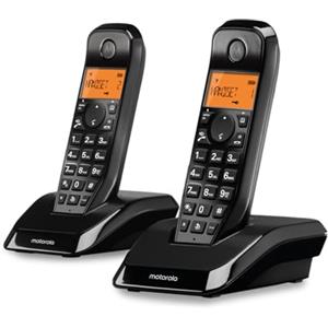 Motorola Voice - S1202 S12 SERIES Telefono cordless digitale con blocco chiamate e funzione Non disturbare, vivavoce, rubrica fino a 50 nomi e numeri, schermo luminoso
