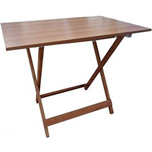Liberoshopping Tavolo Pieghevole in Formica Finitura Noce RICHIUDIBILE 60x87 cm Casa Giardino Campeggio