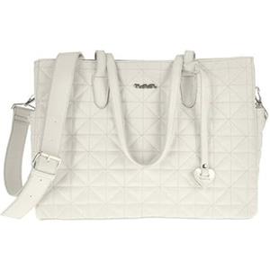 NANAN BORSA MAMMA TRAPUNTATA BIANCA CON MANICI E FASCIATOIO