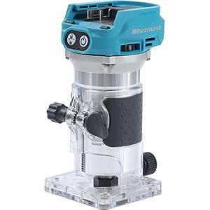 KATSU Tools KATSU FIT-BAT 18V Cordless Legno Trimmer Laminatore Router Falegname con Base per taglierina, 3 Pinze Mandrini 1/4, 6 mm e 8 mm, Senza Batteria e Caricabatterie 102770