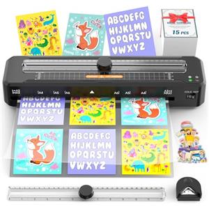 kejector Plastificatrice A3 Professionale, Caldo e Freddo, con Tagliatore e Arrotondatore Integrati, Compatibile con Fogli e Sacchetti(80-125mic) A3/A4/A5/A6, Ideale per Casa, Ufficio e Scuola