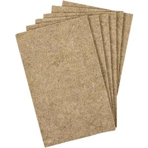 La Cordeline Set di 6 tappeti lettiera canapa naturale, 25 x 40 cm, 1000 g/m², fondo gabbia per roditori, conigli, criceti, ecc