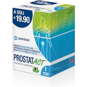 linea ACT Prostat Act, Integratore Alimentare che Contribuisce a Favorire la Funzionalità della Prostata e delle Vie Urinarie, a Base di Serenoa Repens, 1 Confezione da 60 Compresse
