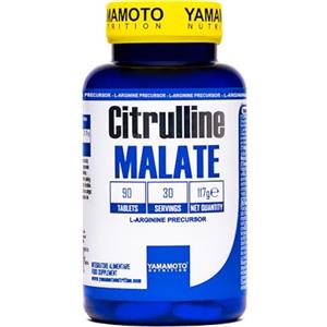 YAMAMOTO NUTRITION IAF Network S.p.A. (Italy) YAMAMOTO NUTRITION Citrulline MALATE 90 Compresse, Integratore Alimentare a base di L-Citrullina e Acido Malico, Fornisce Supporto Energetico