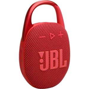 JBL Clip 5 Speaker Bluetooth Portatile, Altoparlante Wireless Compatto, Moschettone Integrato, Waterproof e Resistente alla Polvere IP67, fino a 12 h di Autonomia, App JBL Portable, Rosso