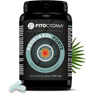 FITOCROMA PROSTAXOL FORTE - SERENOA REPENS 900mg - 180 Capsule - Saw palmetto prostata, Integratore prostata, con Ortica, Epilobio, Licopene, Vit.E, Selenio e Proantocianidine, Formula Strong