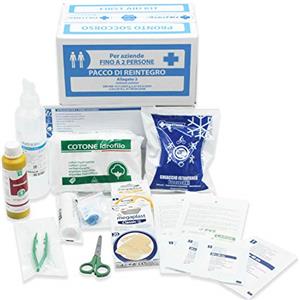 FIRSTMED Kit Di Reintegro Allegato 2 Per Cassetta Medica Pronto Soccorso Per Aziende Meno 3 Dipendenti
