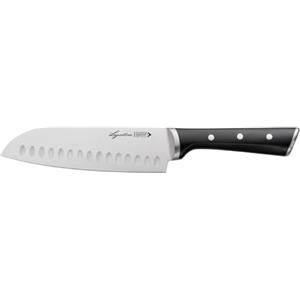 Lagostina Iceforce, Coltello Santoku 18 cm in Accaio Inox con Lama Raffreddata, Coltello da Cucina Ideale per Tagliare il Pesce, Resistente alla Corrosione