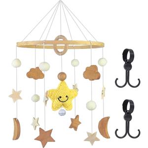 ZDNT Giostrina Culla Neonato Legno,Baby Campanelli Eolici,Culla Neonato Legno,Campanella Da Letto Per Bambini,Campana Mobile Culla,Giocattolo Mobile per Culla per Culla Decorazione e Cameretta