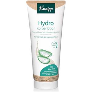 Kneipp Hydro Lozione per il corpo - Lozione per il corpo con prezioso estratto di aloe vera biologico e pantenolo idratante - per pelli normali e secche - assorbe rapidamente - 200 ml