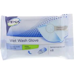 tena wash Tena Wet Wash Glove Guanti Per La Pulizia Quotidiana Del Corpo 8 Pezzi