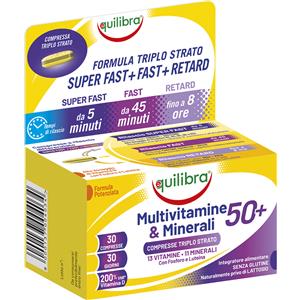 Equilibra Multivitamine & Minerali 50+ Integratore di Vitamine e Minerali 30 Compresse