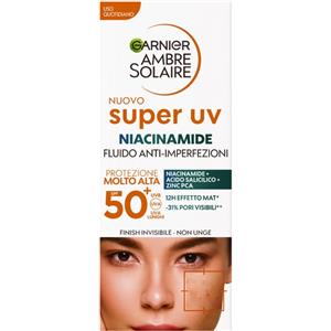 Garnier Ambre Solaire Fluido Viso Anti-imperfezioni SPF50 con Niacinamide - 40ml