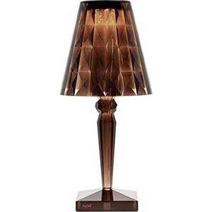 KARTELL Big Battery Lampada da Tavolo Ricaricabile Dimmerabile - Design Ferruccio Laviani, 37,3 cm, PMMA Trasparente