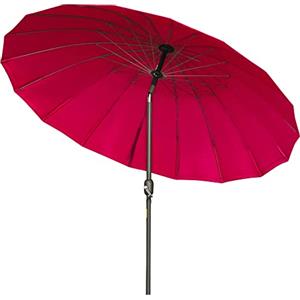 Outsunny Ombrellone da Giardino 2.5x2.5 m Inclinabile con Manovella, Ombrellone da Esterno con 18 Stecche in Metallo e Poliestere 160g/㎡, per Cortile, Terrazza e Balcone, UV30+, Rosso Vino